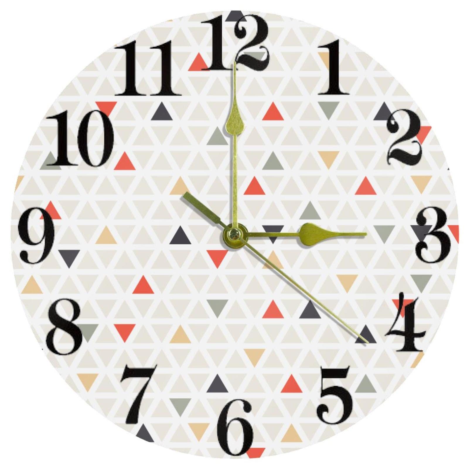 Horloge murale moderne colorée 25,4 cm ronde à piles pour salon
