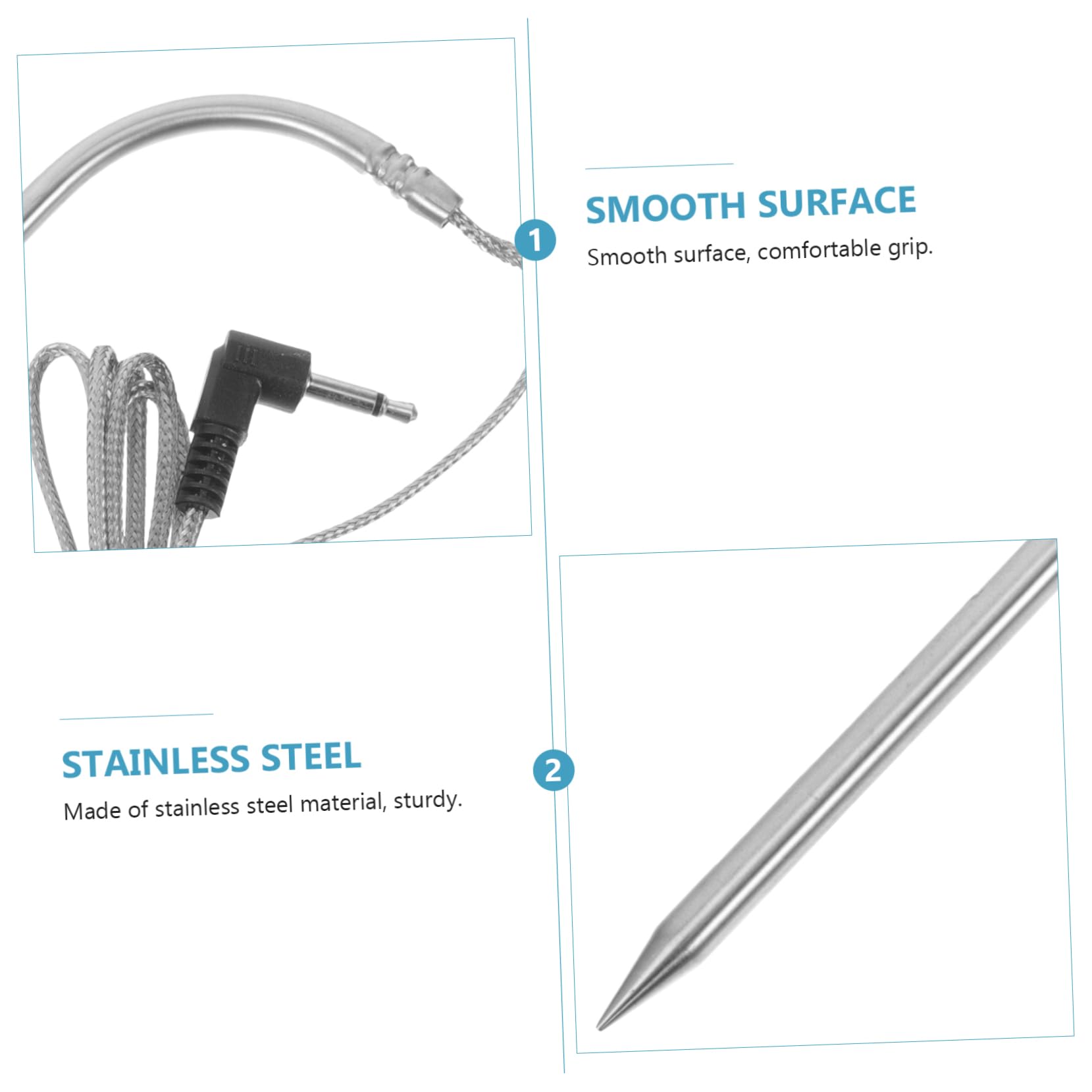 Toddmomy 4sets Termometro Per Bbq Professionale Inossidabile Con Probe Alta Precisione Termometro Da Cucina Per Grigliate Cottura e Picnic Strumento Alimentare Per Amanti Del Barbecue
