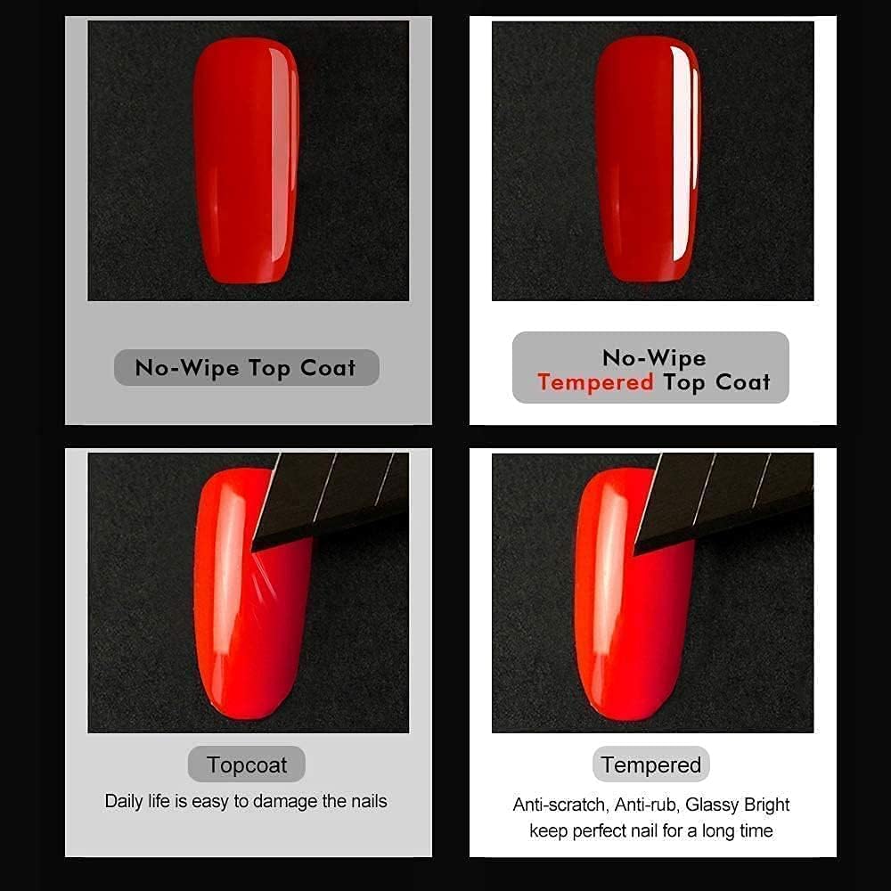Brille Bee Professional Tempered Top Coat β Rapid-Drying, Long-Lasting Protection with Stunning Shine(Tempered Top Coat, 100) 1