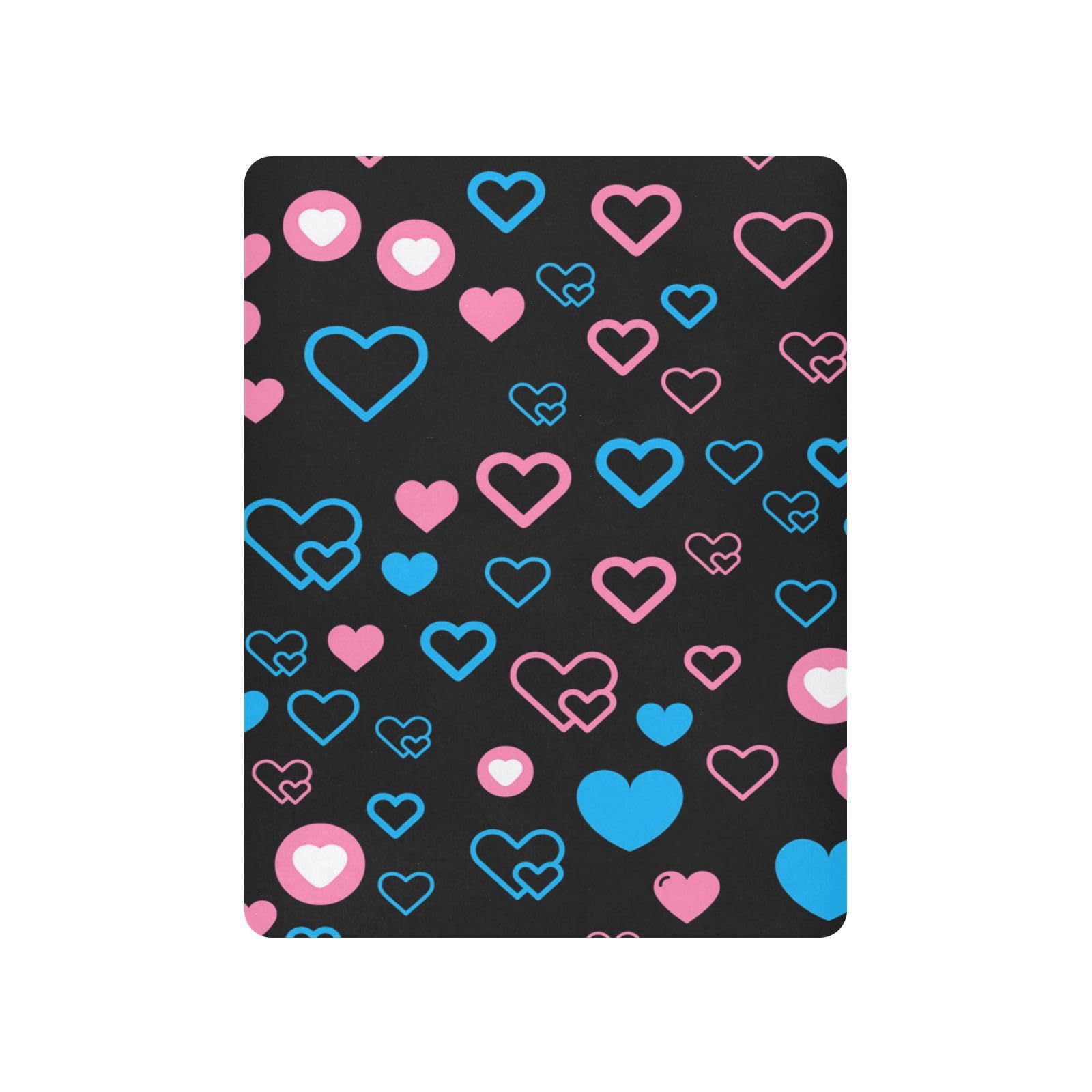 Moudou Valentine's Day Love Heart Playard Sheet for Boy Girls, Soft Breathable Fitted Toddler Sheet for Standard Playard Bed Mattress, 39 x 27 x 5 Inch