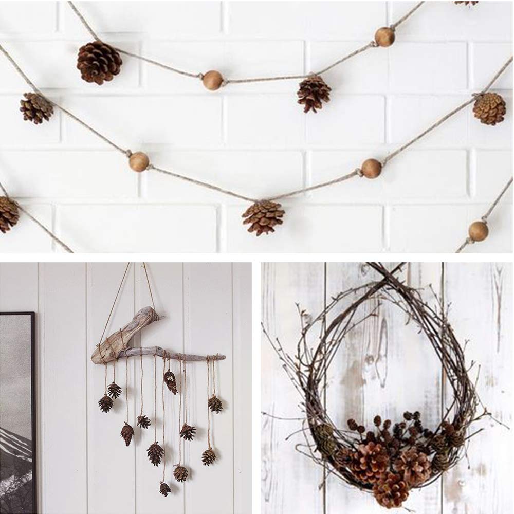 Supla Lot de 30 à Suspendre véritable Préservé Pommes de pin avec Cordes 5,1 - 7,6 cm Hauteur pour décoration de Noël Hiver Noël
