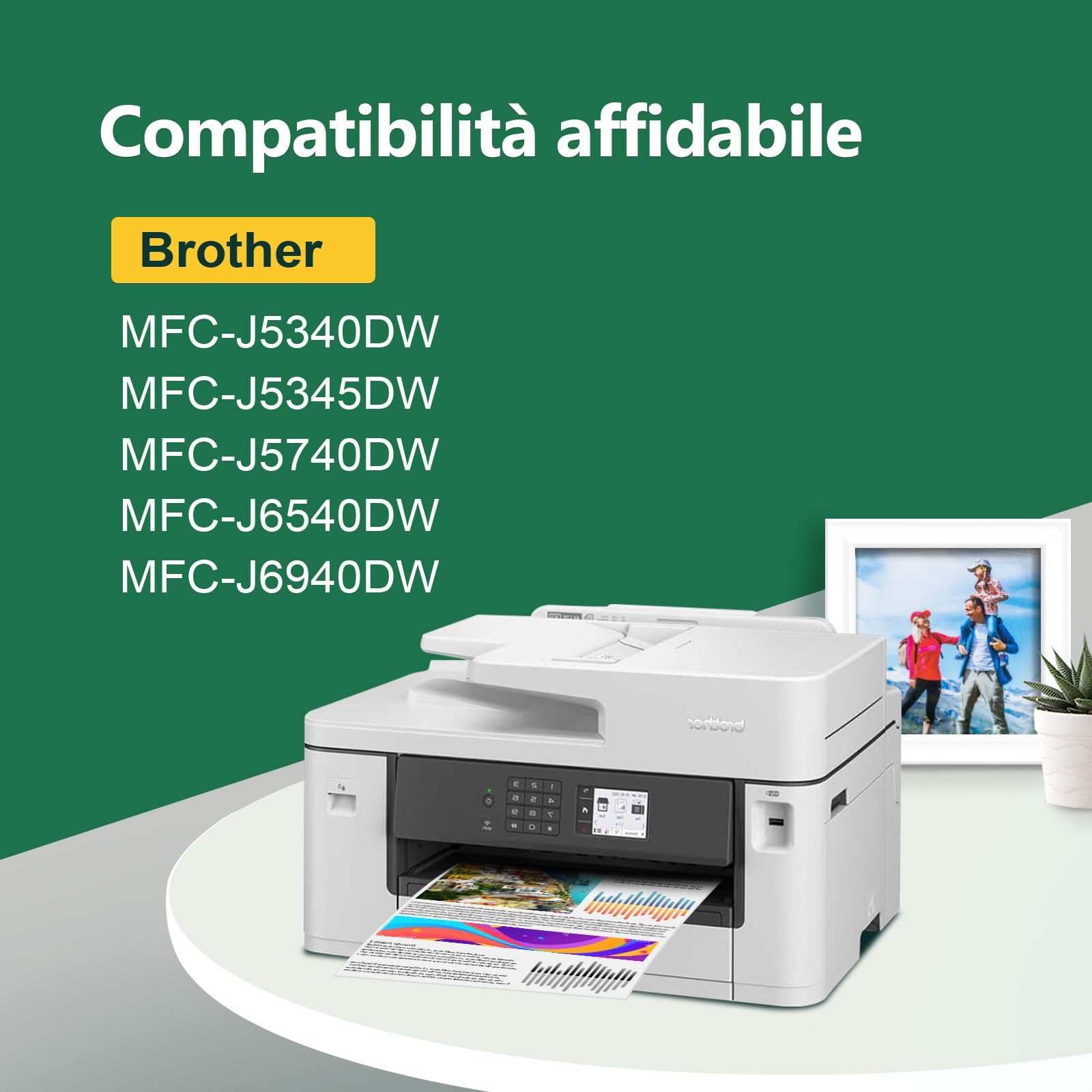 KINGJET LC422XL LC422 XL Cartucce compatibili con Brother LC422 LC422XL LC-422XLVAL Cartucce per stampante per Brother mfc-j5340dw, MFC-J5740DW MFC-J6940DW MFC-J5345DW MFC-J6540DW (confezione da 12)