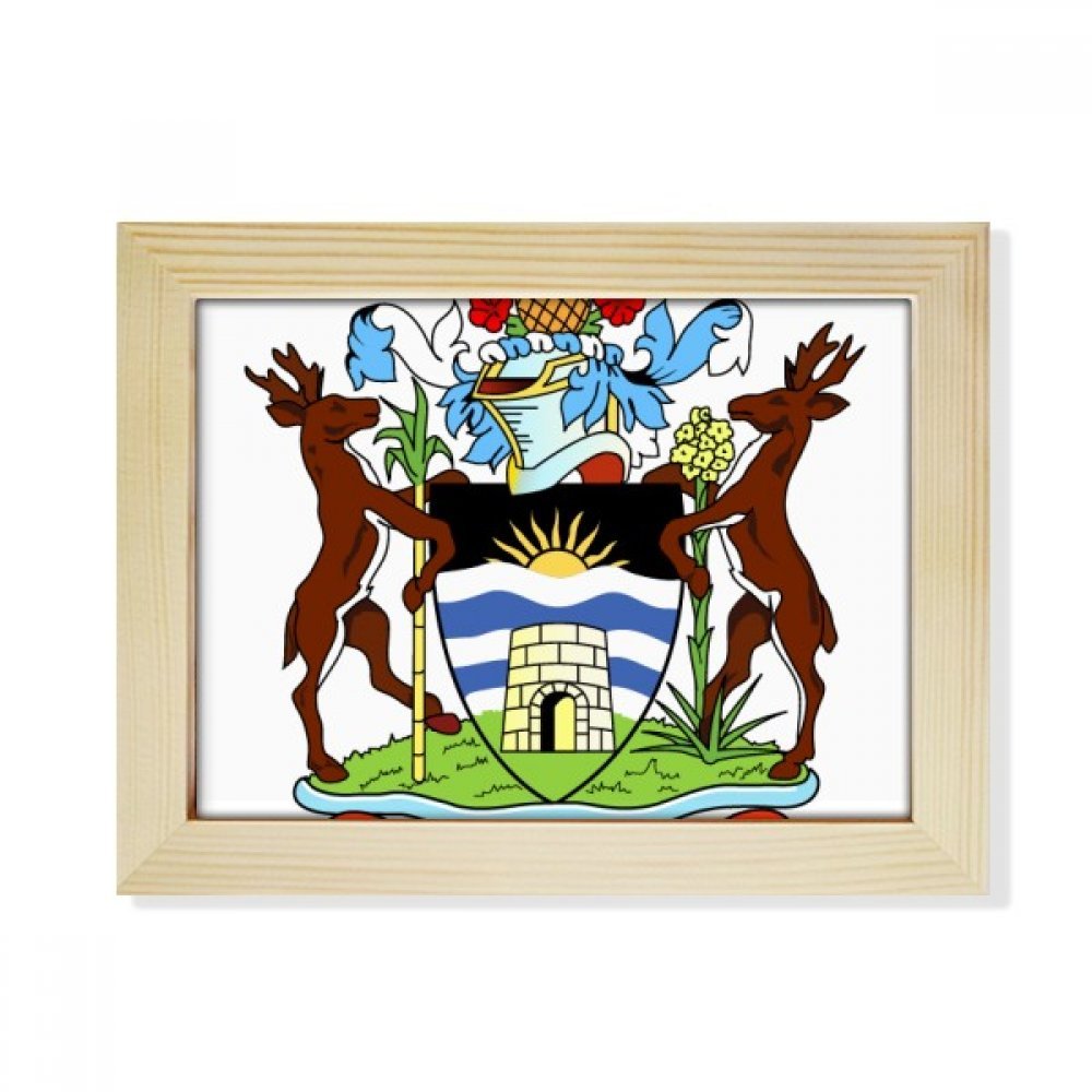 Emblema de escritorio de madera San Juan de Antigua y Barbuda para salones