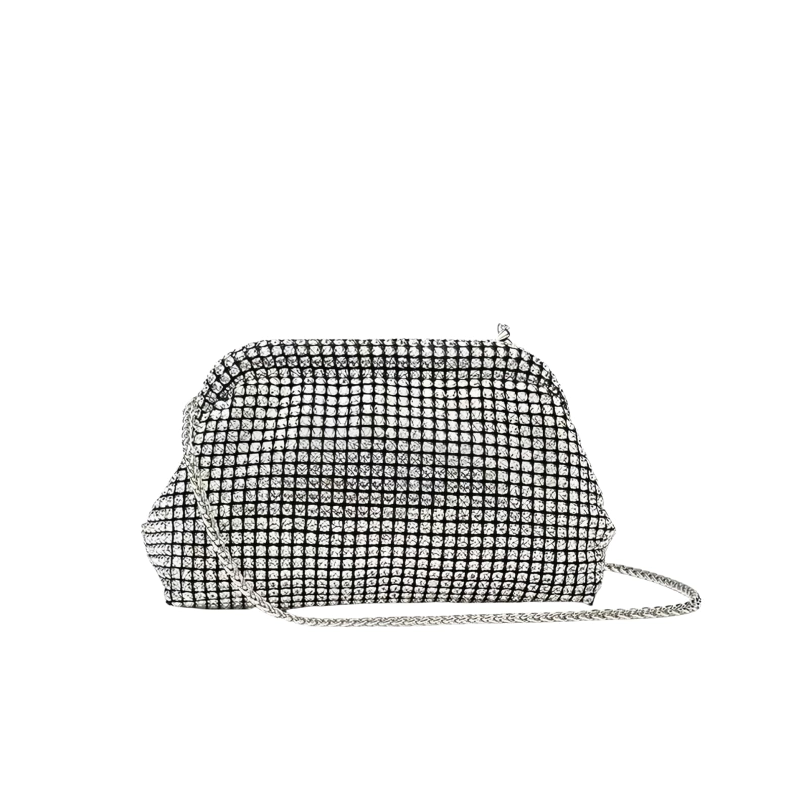 Borsa Clutch Borse di Frizione Serali Fatte A Mano Nuove Cloud Folds E Catene Festa Nozze Crossbody-blue-22x7x14cm