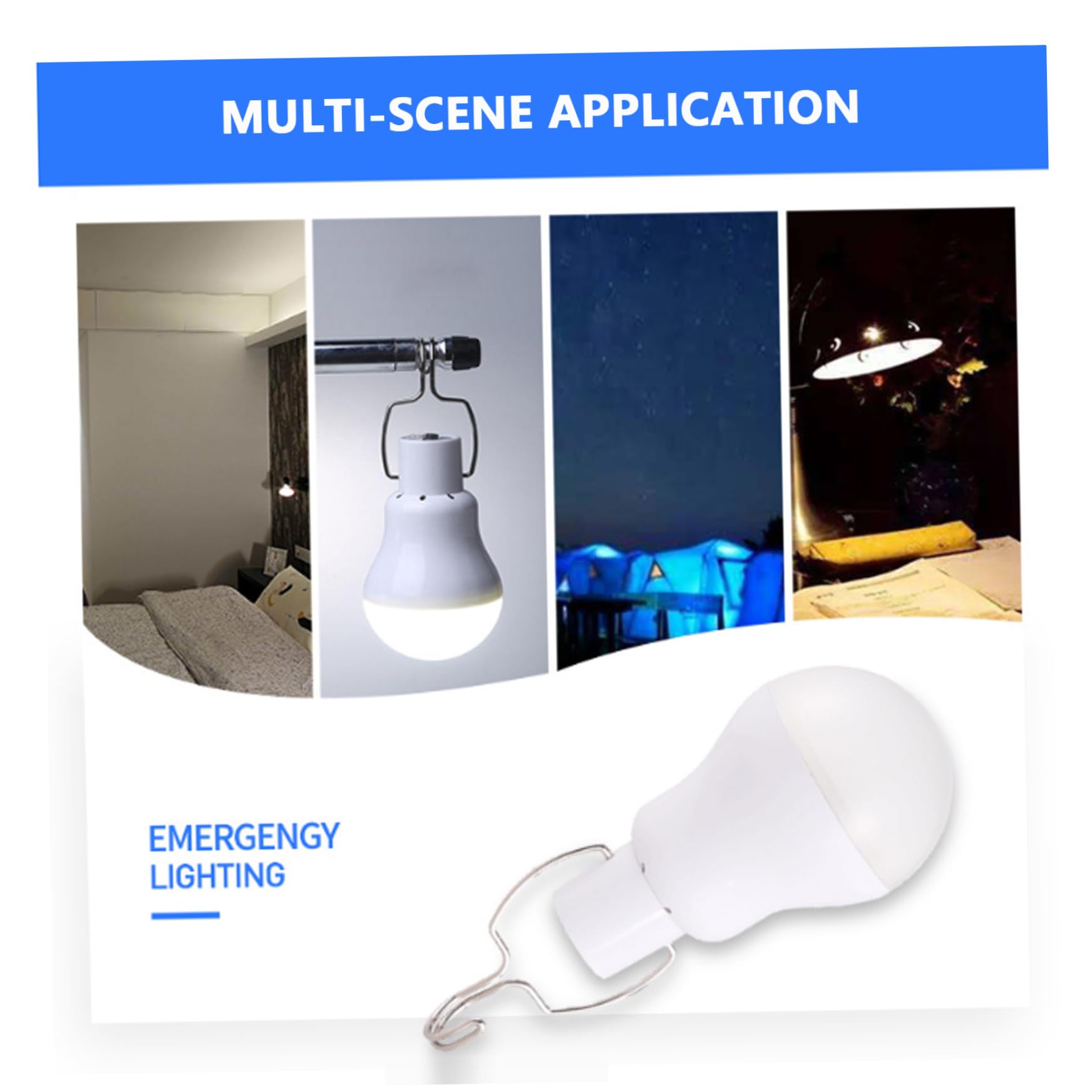 Linternas eléctricas, luces de bombilla solar para jardín al aire libre, 2 piezas de luces solares portátiles con panel y control remoto, bombillas recargables USB con gancho para emergencia, camping