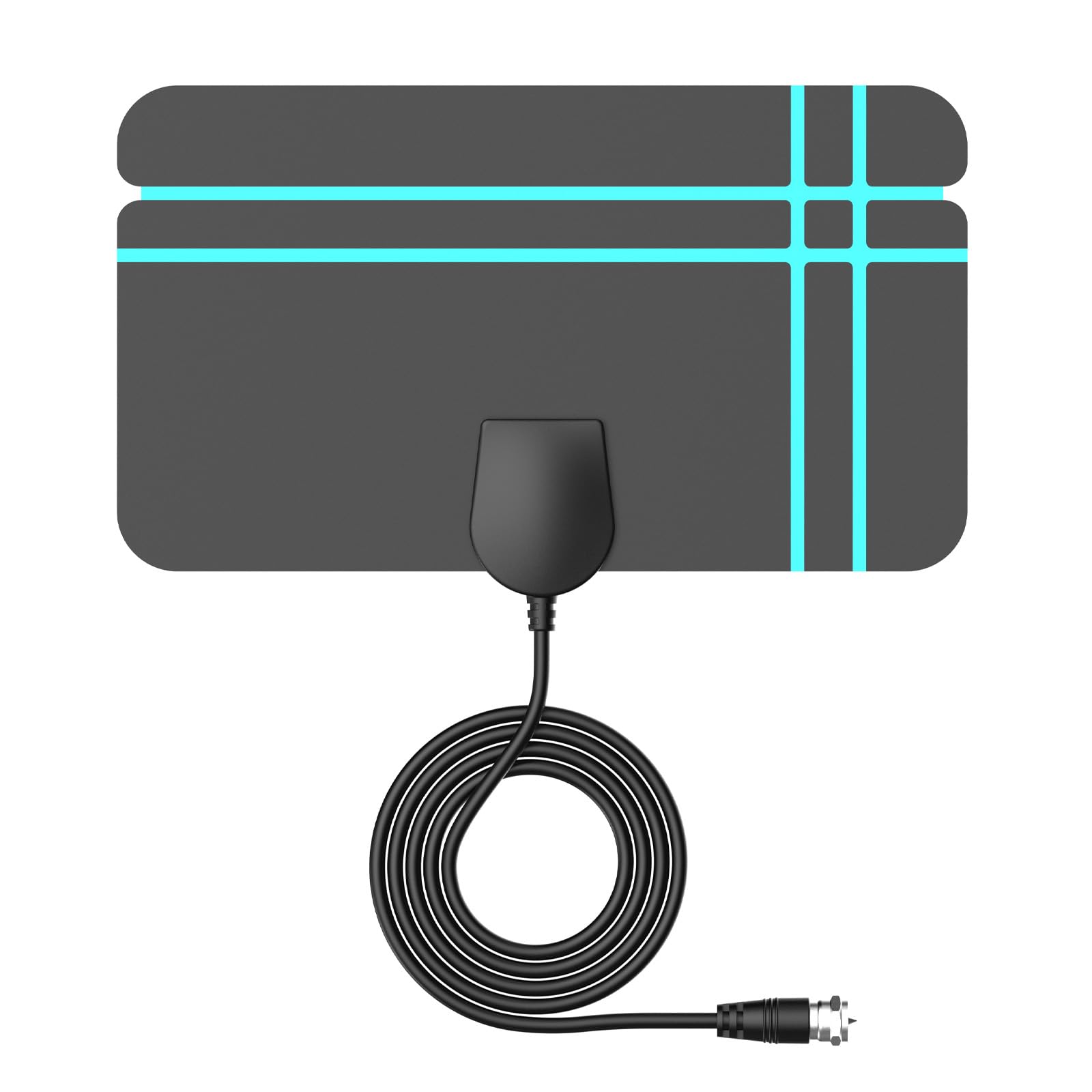 TV Ariels Indoor,650+ Miles Range Indoor TV Aerial for Smart TV and Older with Signal Booster - Digital Aeria for Local Channels Support HD 4K 1080P -16.4ft Aerial Cable (Classic Black) - 1