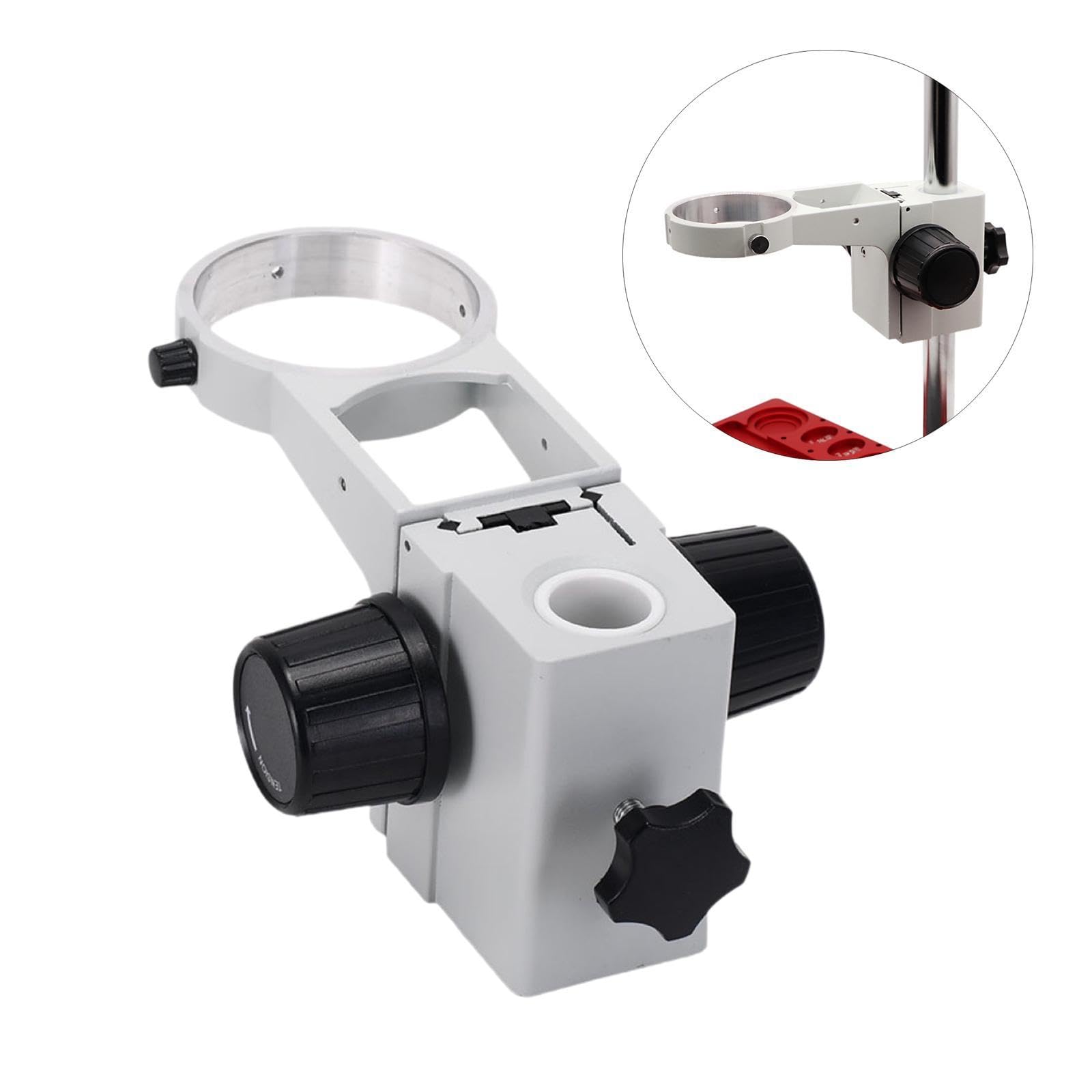 B Baosity Microscopio Soporte Estante Fijador Universal Compatible con Varios Microscopios Y Fácil Instalación Adecuado para Laboratorios Talleres Oficinas, Blanco