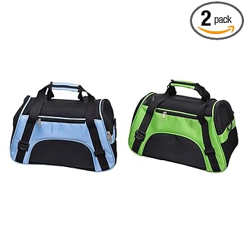 GIANTE Pet Dog Cat Carrier Rabbit Mesh Backpack Bag for Pet Within 5kg Green S