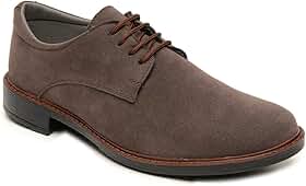 Sapato Oxford Social Casual Masculino com Cadarço em Camurça