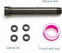 Vista 6 de Brazo extensor de cabezal de ducha OFFO, brazo de extensión de ducha de bronce cepillado al óleo de 6 pulgadas, extensor de cabezal de ducha hecho