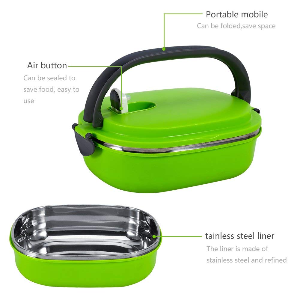 Caja Bento De Acero Inoxidable, Fiambrera Bento De Metal, Preservación del Calor Portátil De Una Sola Capa, Se Puede Utilizar para IR Al Trabajo, La Escuela Y Los Viajes