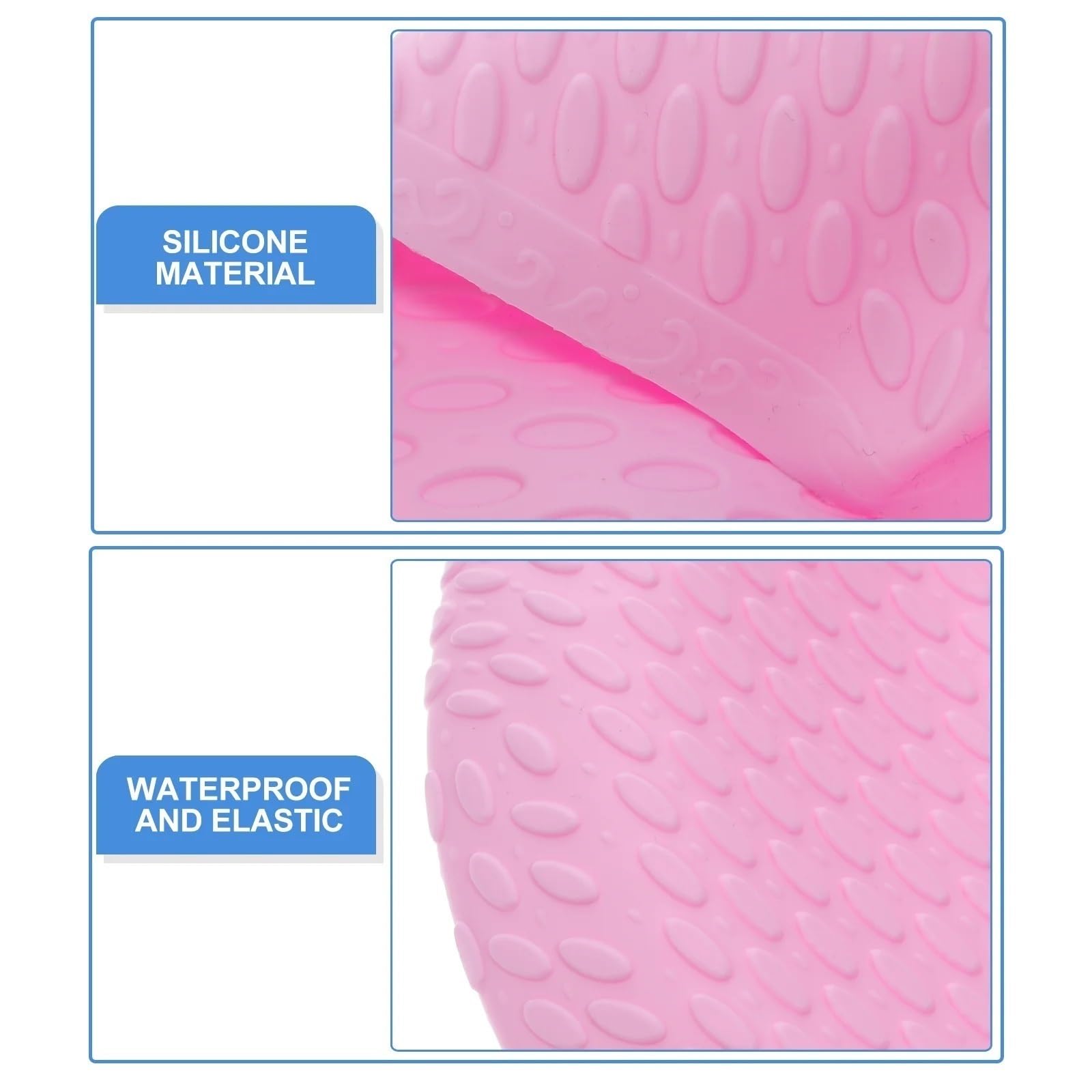 Gorro de natación for Mujer, Gorro de Ducha de Silicona, Resistente al Agua, Flexible, Impermeable, 2 uds.