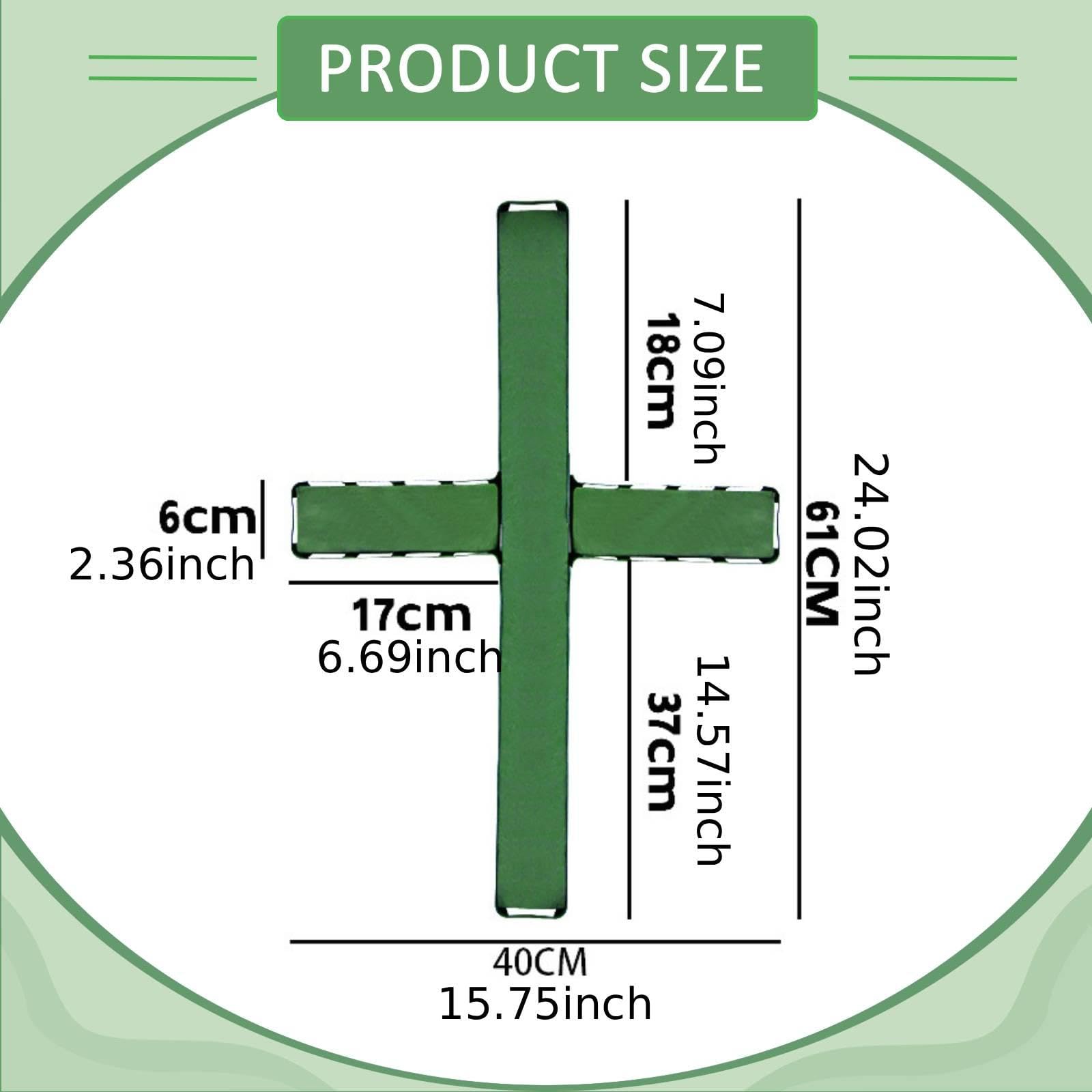 Base de Espuma Floral en Forma de Cruz, 61 Cm (24 Pulgadas) - Materiales para Arreglos Florales - Base de Espuma Húmeda Versátil en Forma de Cruz