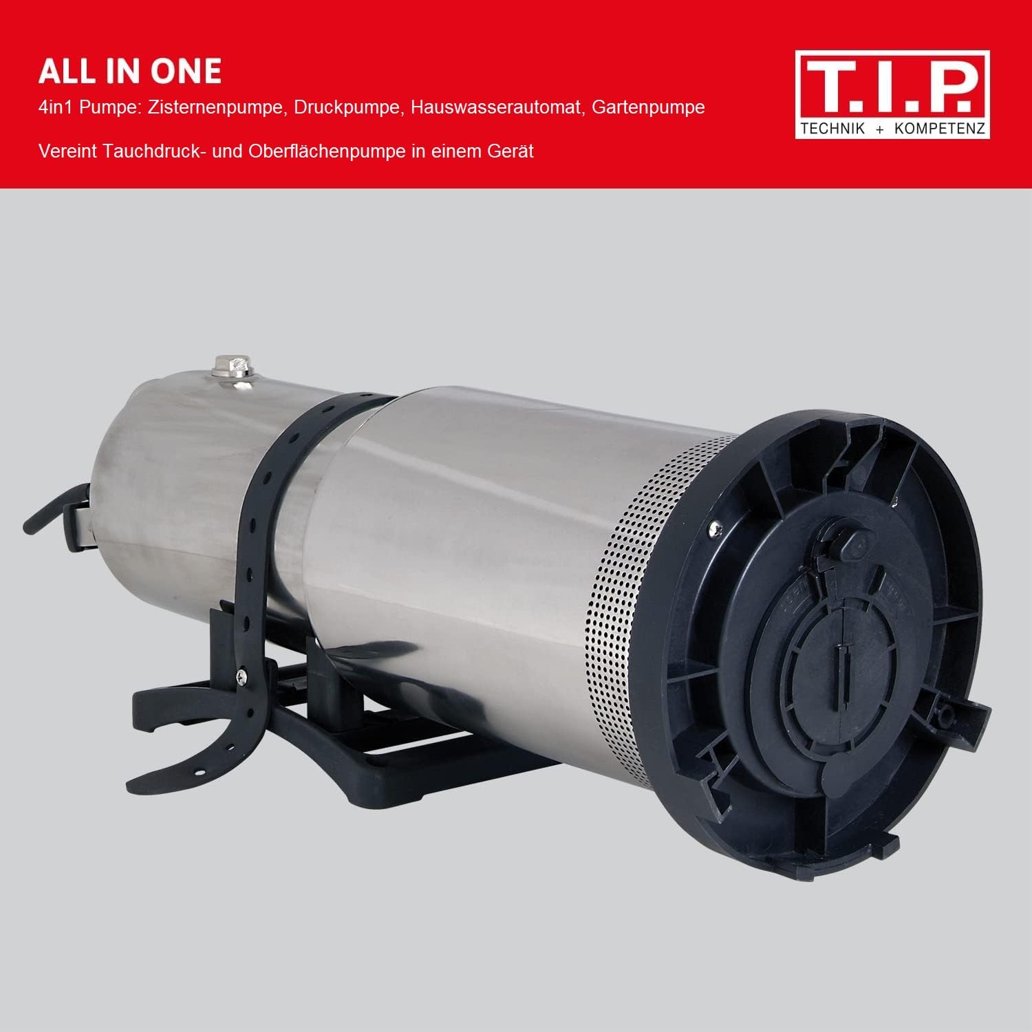 T.I.P. SubGarden 6000 AUT Pompe Submersible et de Surface 6 000 L/h - Convient pour Arrosage et Drainage - Automatique et Puissante - Inox - Nouveauté 2023