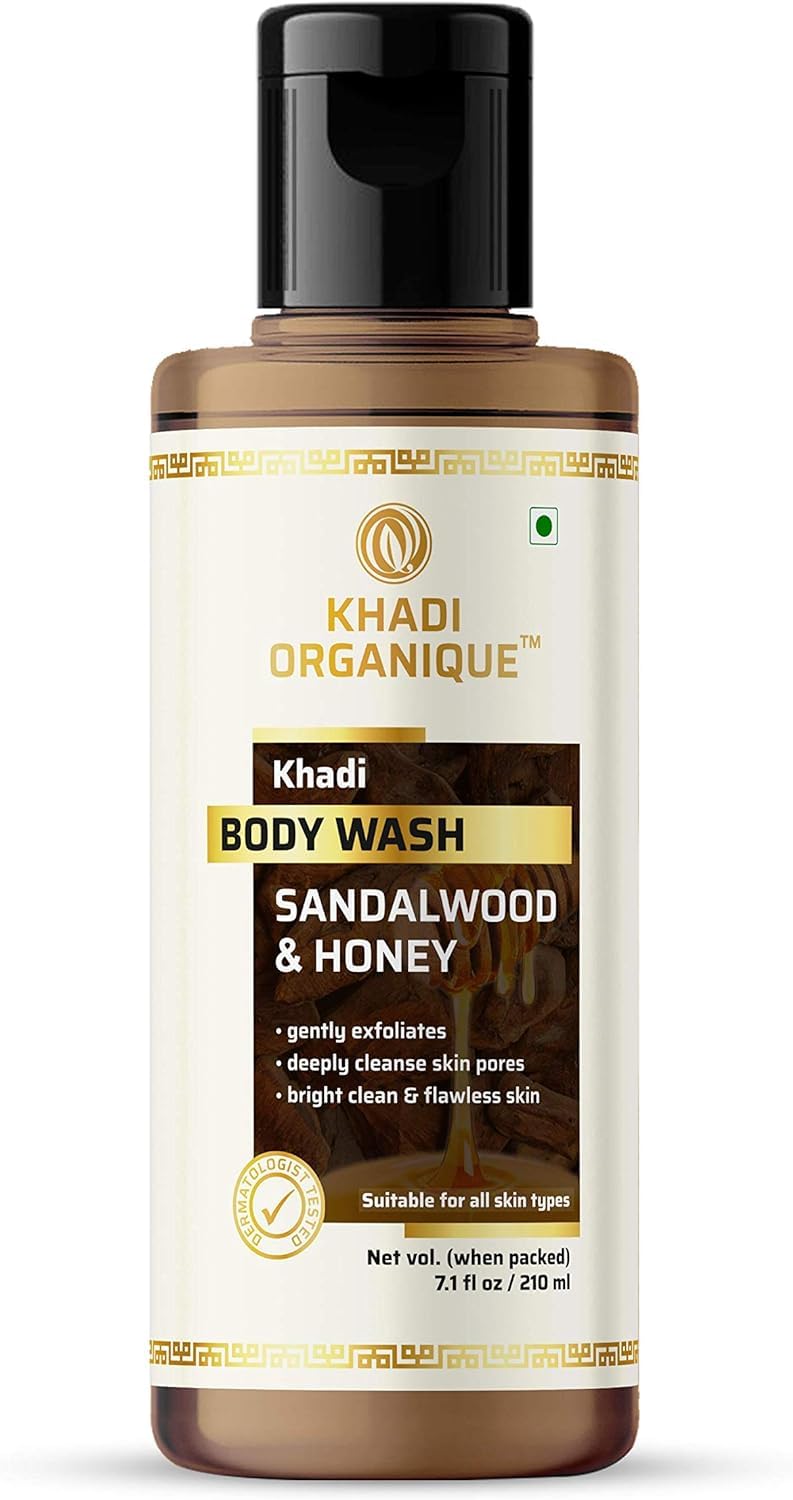 Khadi Organique Sandalwood and Honey Body Wash 210 ml
