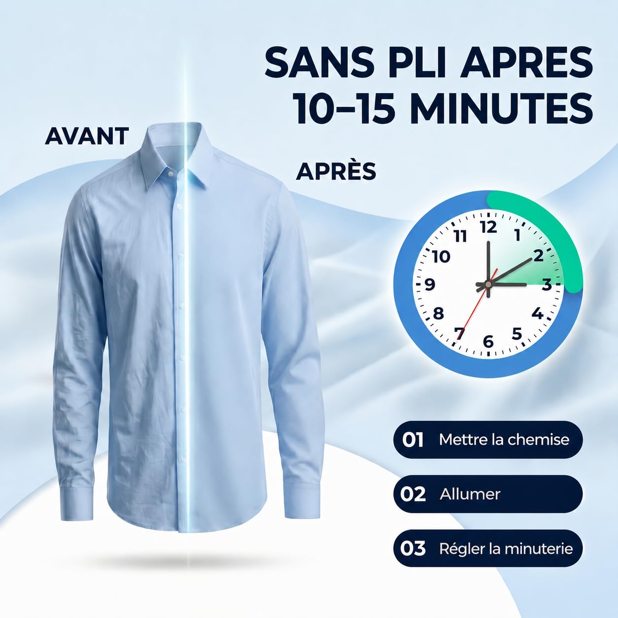 Machine à repassage automatique avec accessoires pantalon/robe | Remplace fer et défroisseur | Appareil intelligent de lissage des vêtements