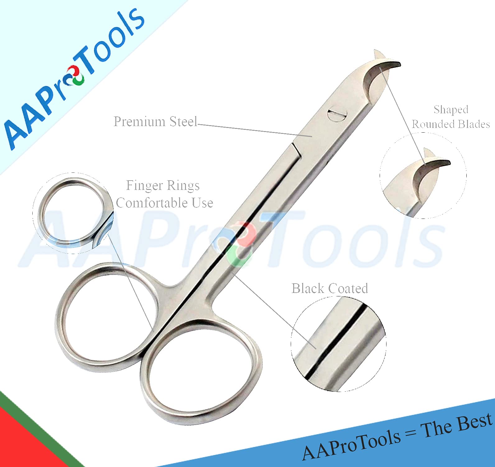 AAProTools White Toenail Cat Scissors Veterinary Instruments