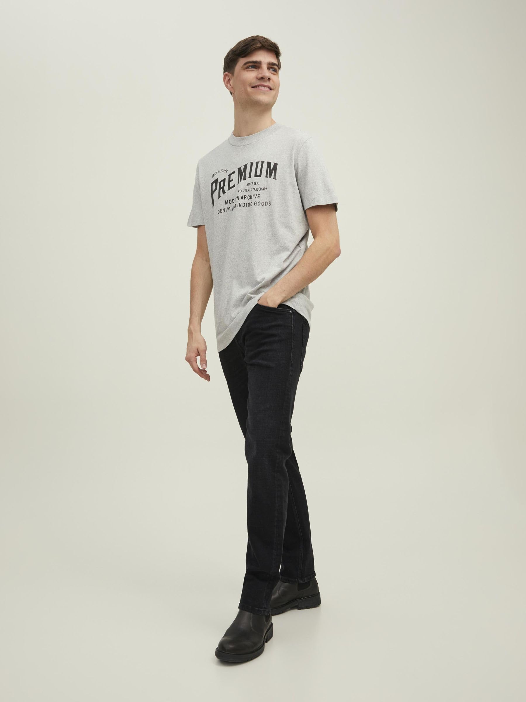 Jack & Jones Herren Jeans JJIMIKE JJORIGINAL JOS 111 -Relaxed Fit -Schwarz – Bild 5