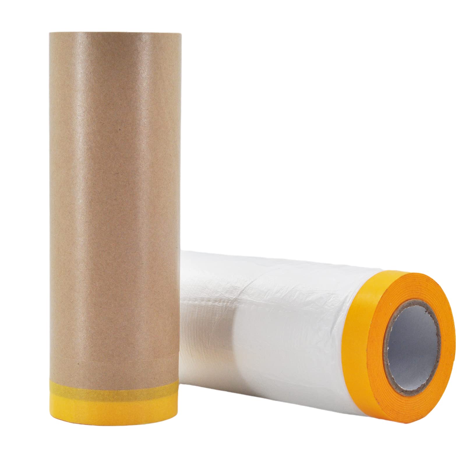 Paint Masking Paper and Masking Film Sets,1 Roll 12inch-50feet Painters Paper and 1 Roll Tape and Drape , Automotive Paint Paper, Masking Paper with Tape Waterproof for Painting Protection Covering