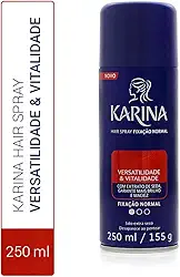 Karina Hair Spray Fixador 250 Ml Normal Vermelho Pequeno