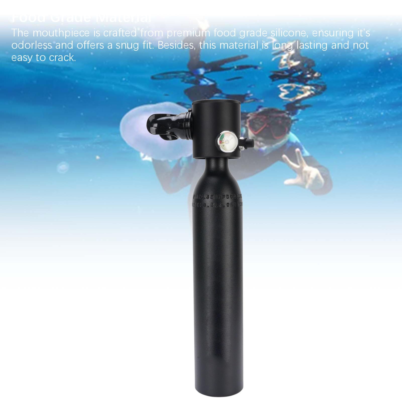 GOWENIC Mini Bombola di Ossigeno 0.5L Attrezzatura Subacquea Portatile per