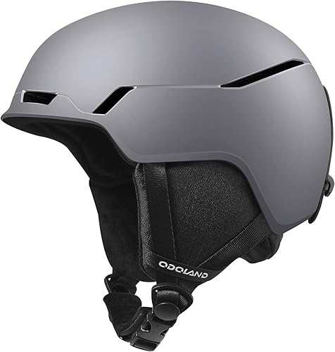 Odoland Casco de esquí, casco de snowboard para hombres, mujeres y jóvenes, compatible con gafas, gran ventilación, casco de nieve certificado de