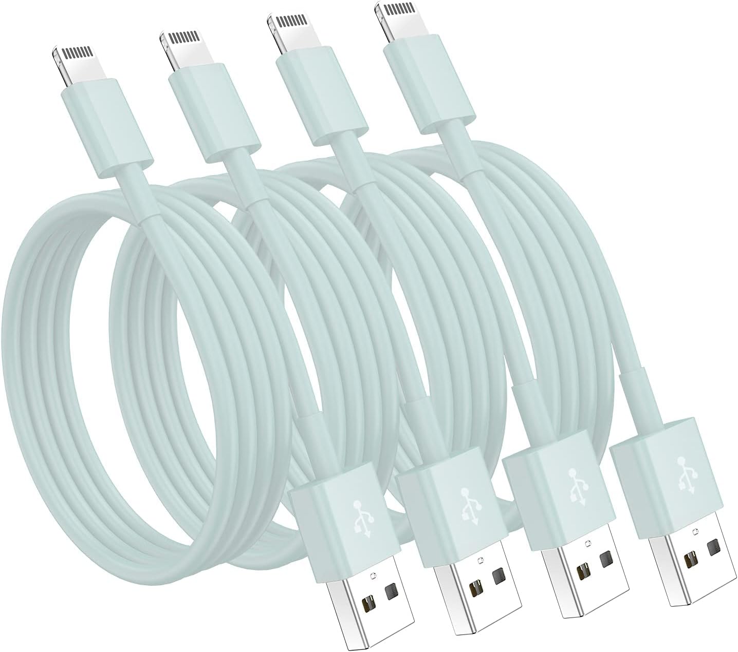 4 Pack [Apple MFi Certified] Apple Charging Cables 6ft