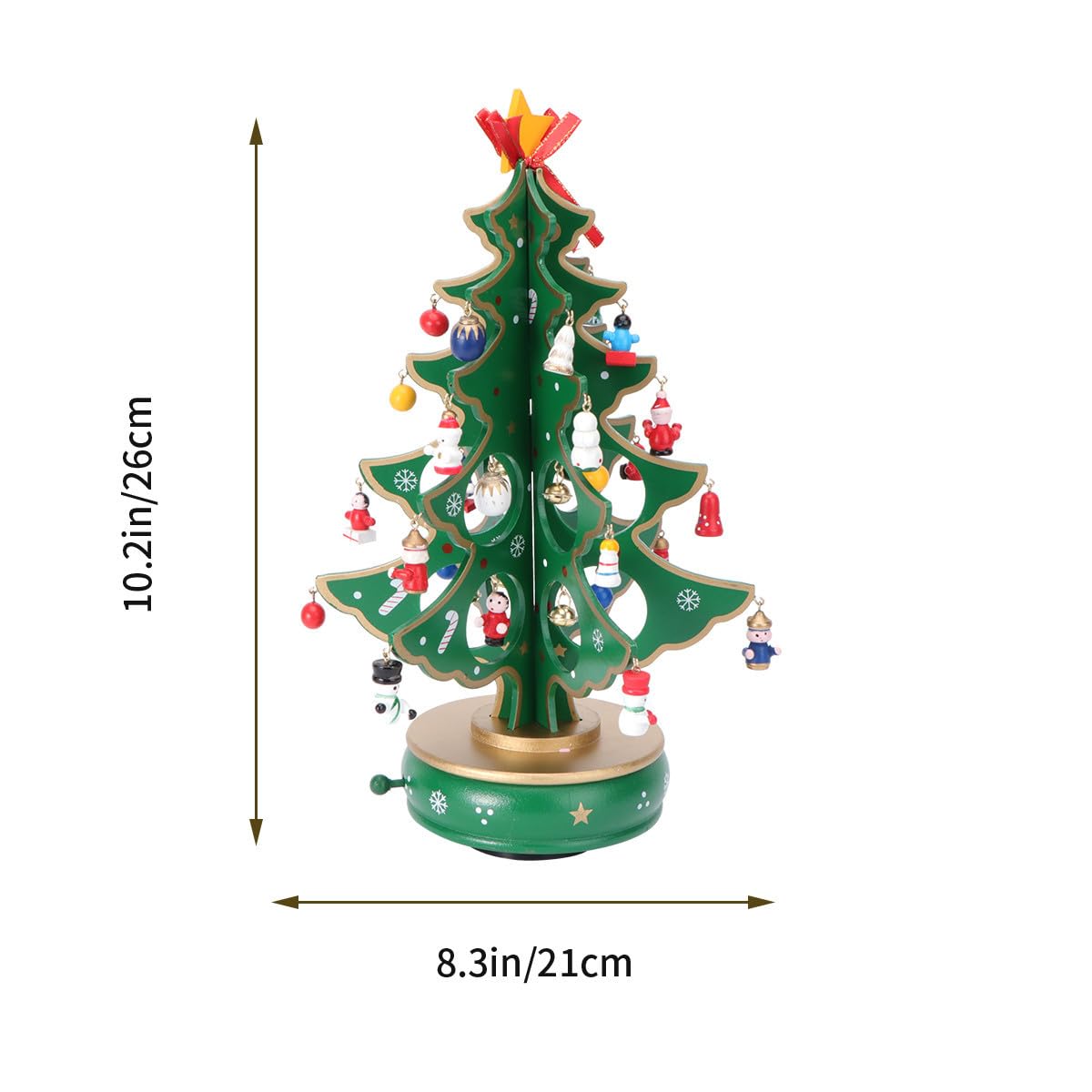 VICASKY Carillon Creativo in Legno Schima Superba con Superficie Liscia e Ornamenti, Scatola Musicale Classica per Compleanni e Occasioni Speciali