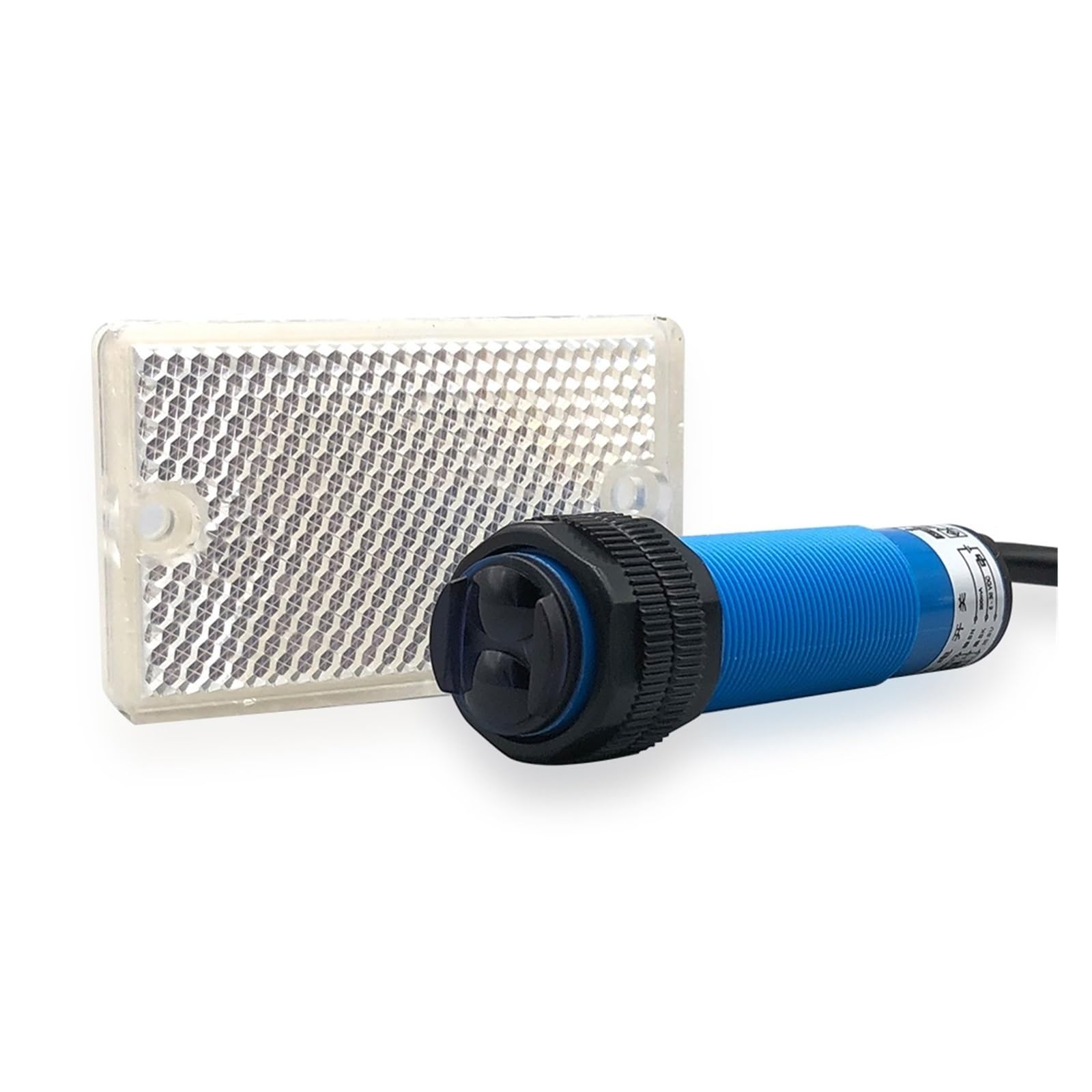 HJCMOONB M18 2m Optical Sensor Mirror Reflective photoelectric Proximity Switch PE18 for Fiber Optic Production(Td-02,AC NC)