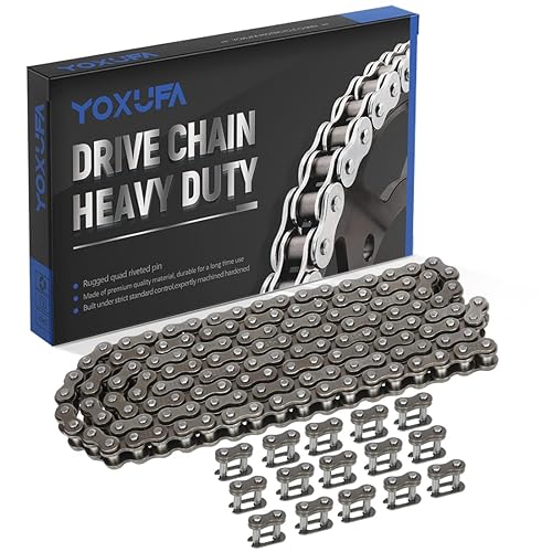 YOXUFA Cadena de transmisión 25H 138 eslabones para maquinilla de afeitar de 33cc 47cc 49cc 2 tiempos SX350 SX500 MX500 MX650 Cobra Cagllari Cag