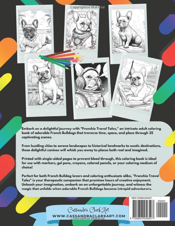 Miniatura 2 de Frenchie Travel Tales A FRENCH BULLDOG COLORING EXPEDITION THROUGH TIME, SPACE, AND PLACE!