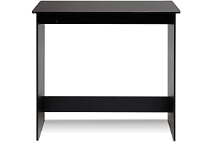 Small Espresso Desk: FURINNO Simplistic Study Table, Espresso