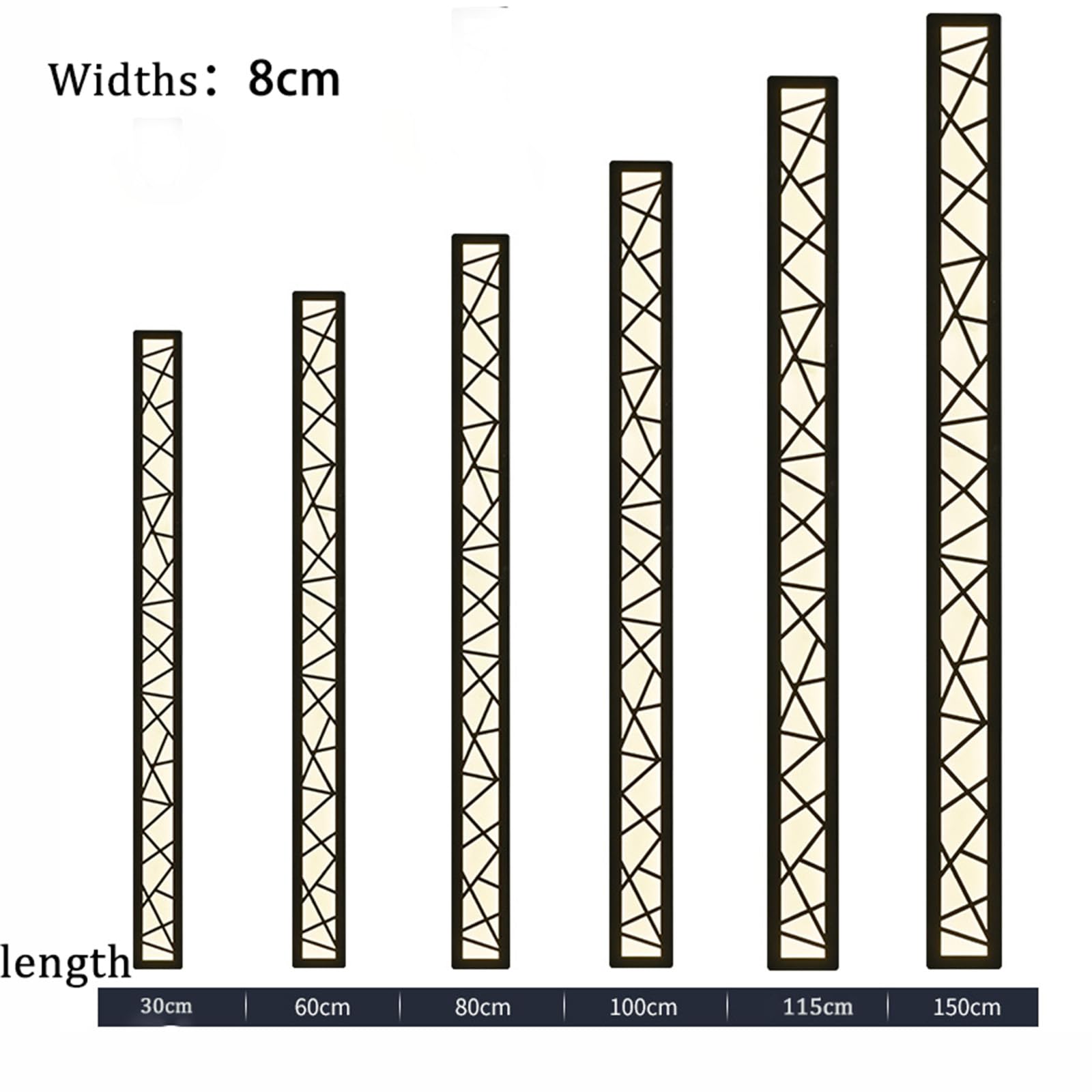LED Außen Lange Wandleuchten IP65 Wasserdicht Dimmbar Wandlampen mit Fernbedienung Wandbeleuchtung Villa Aussen/Innen Gartenwandbeleuchtung Garage Terrasse Korridor 3000K-6500K (Schwarz,150cm)