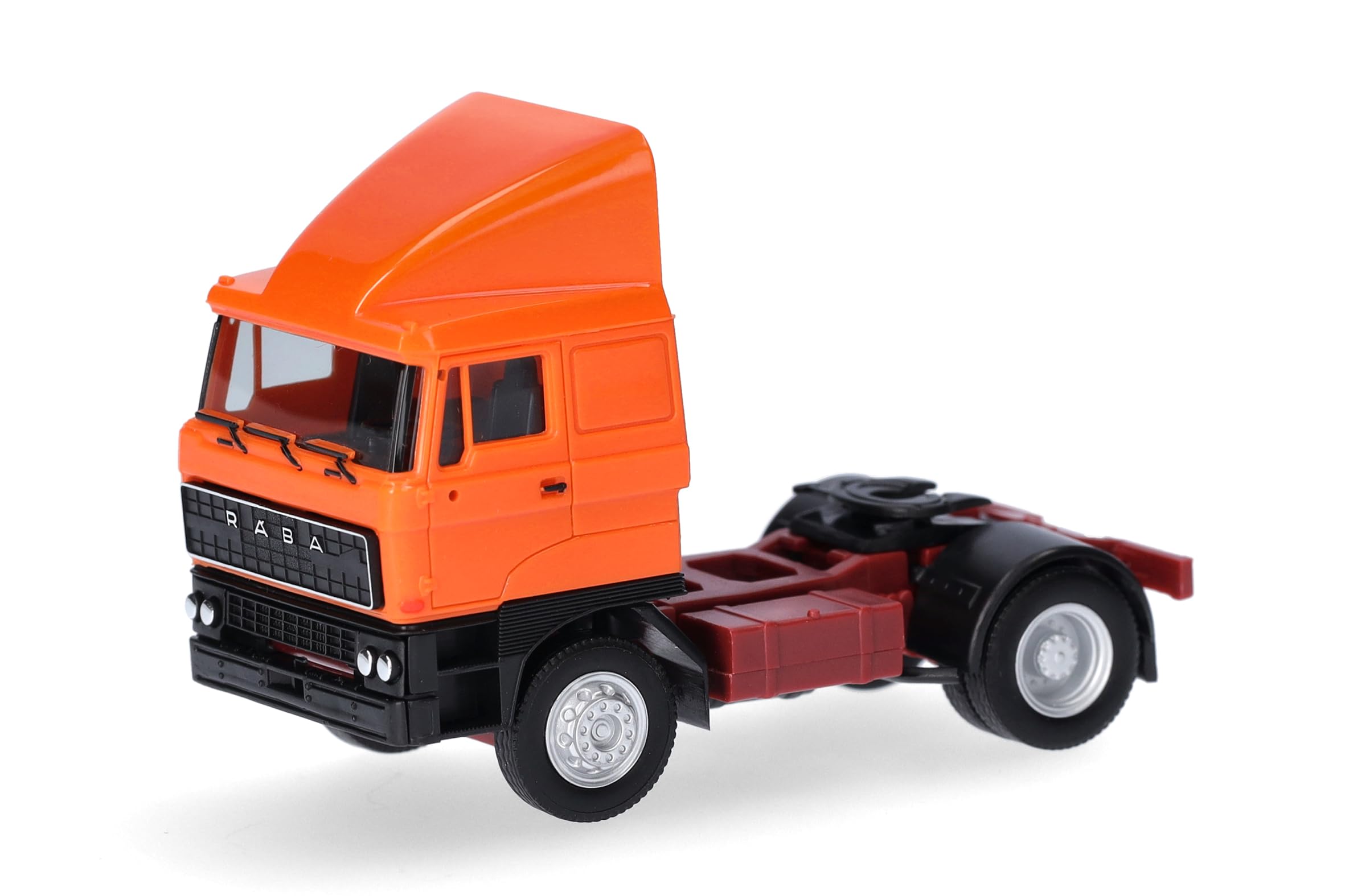 Herpa truck model RABA tractor 2-axle, orange, 1:87 scale miniature, collector’s item, Made in Germany, plastic