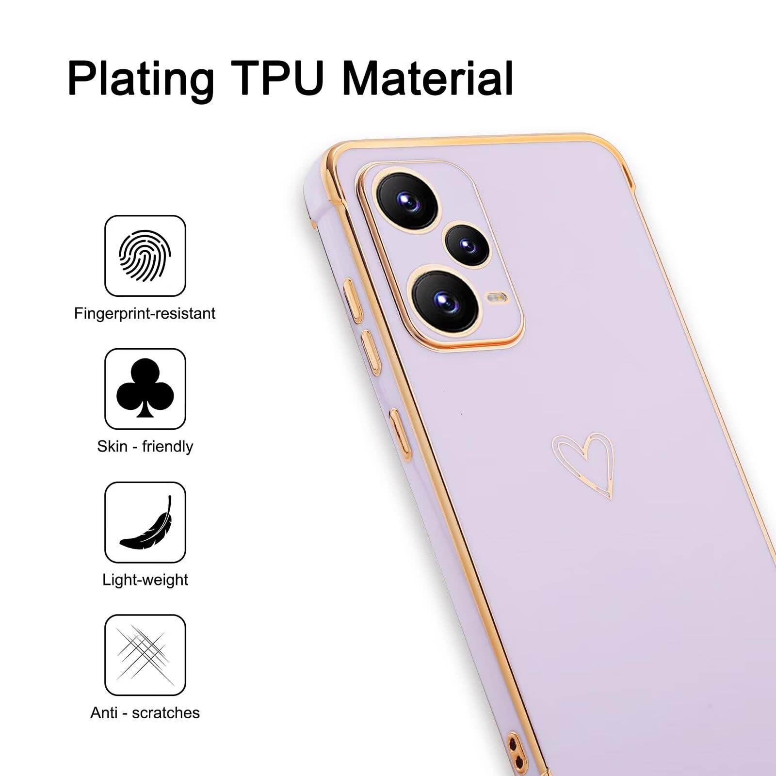 Schutzhülle Für Xiaomi Poco X5 Pro – Stoßfestes TPU-Case Mit Glitzerkarte & Elektr. Kanten