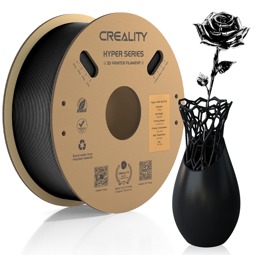 Official Creality Hyper ABS Filament 1.75mm for Christmas Decorations, 3D Printer Filament for High Temperature Resistance, 1kg(2.2lb)/Spool, Dimensional Accuracy ± 0.05 mm, Fits for Most 3D Printers (B0D83P94PG) Amazon Price History, Amazon Price Tracker