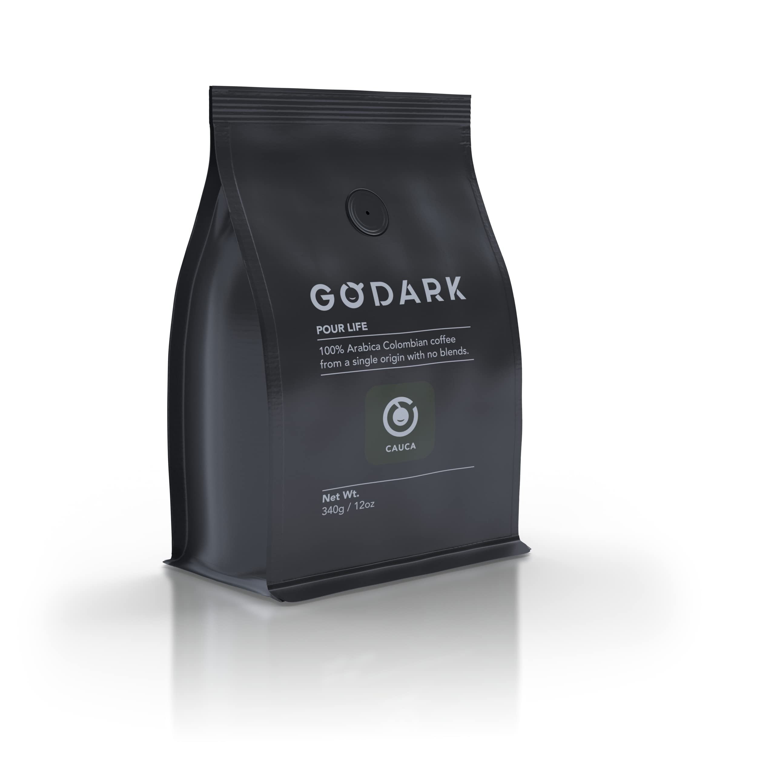 Colombian Caturra Premium Coffee, Cauca Region, La Cruz Farm, Medium Roast, 12oz, 1 Bag, Whole Bean.