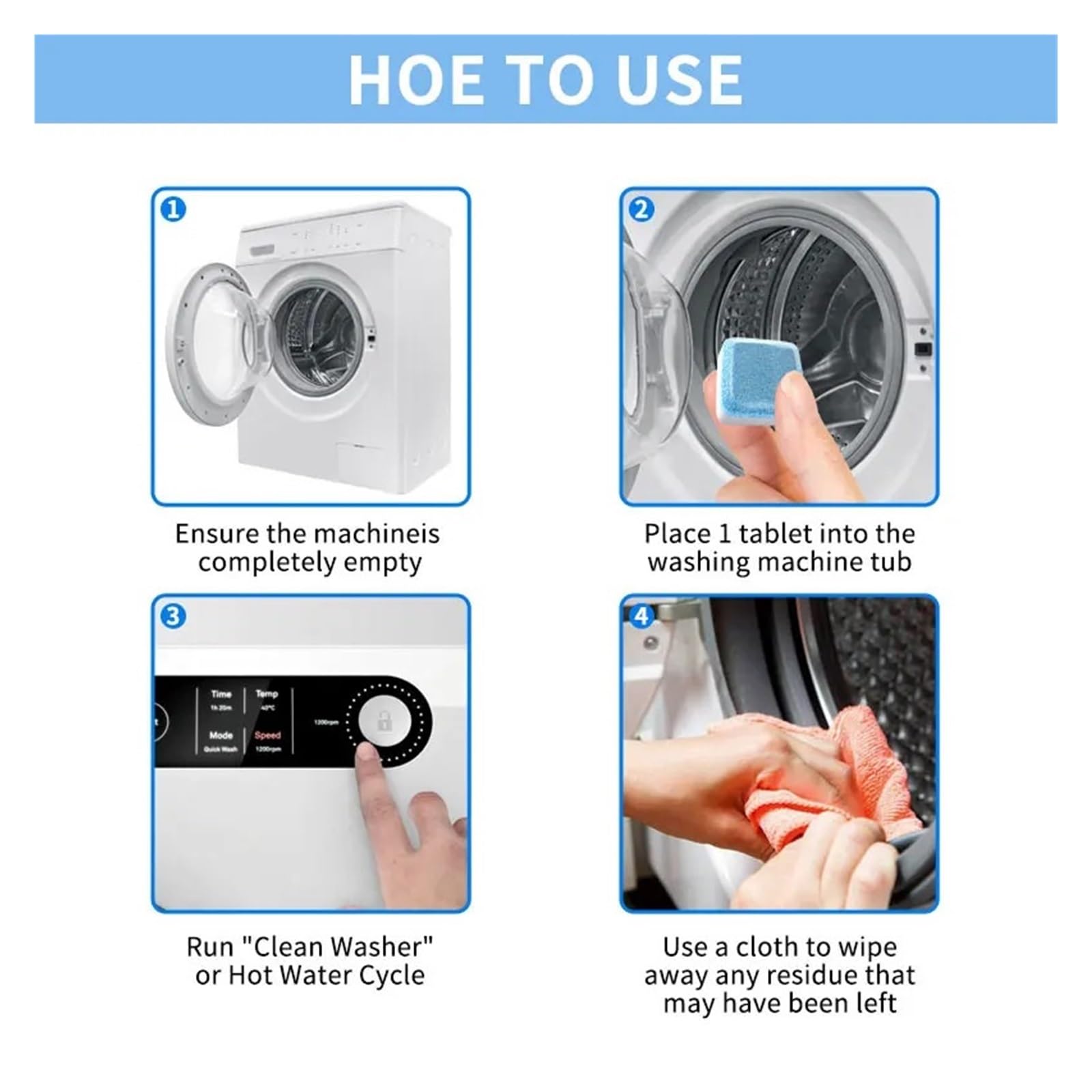 washing machine cleaner tablets Waschmaschinenreiniger, Entkalker, Tiefenreinigungstabletten