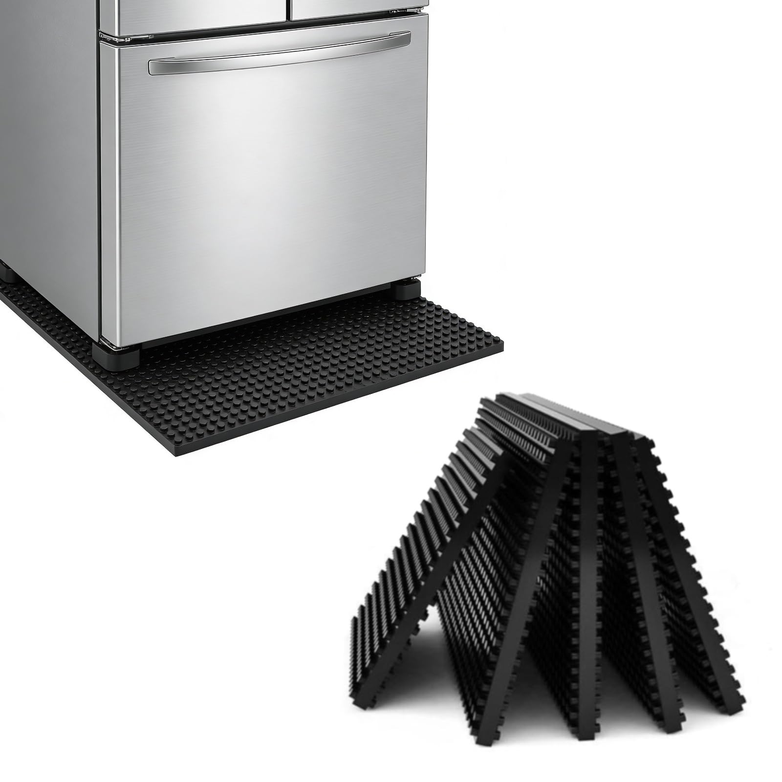 Schwingungsdämpfer für Laufband, Rutschfeste Gummimatte, Stoßdämpfer Schutz für Waschmaschine, Kratzfest, Dellenbeständig, Fitnessgeräte Matte, Bodenschutz Unterlage(200 * 400mm,20mm)