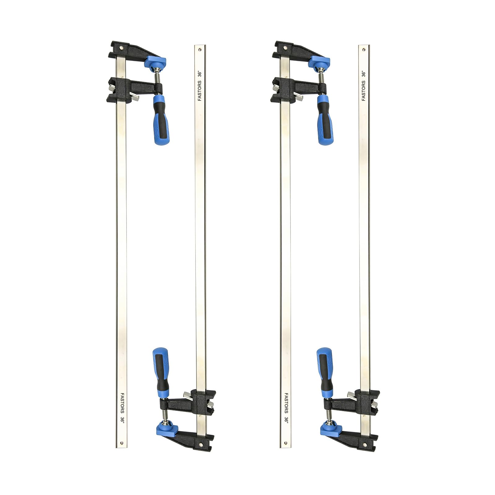 Bar Clamps for Woodworking 36 Inch,4 Pack Wood Clamps Adjustable and Release Quickly,Woodworking Clamps Throat Depth 2.5 Inch,Serrated Steel Rail,Bar Clamps Force 600 Lbs