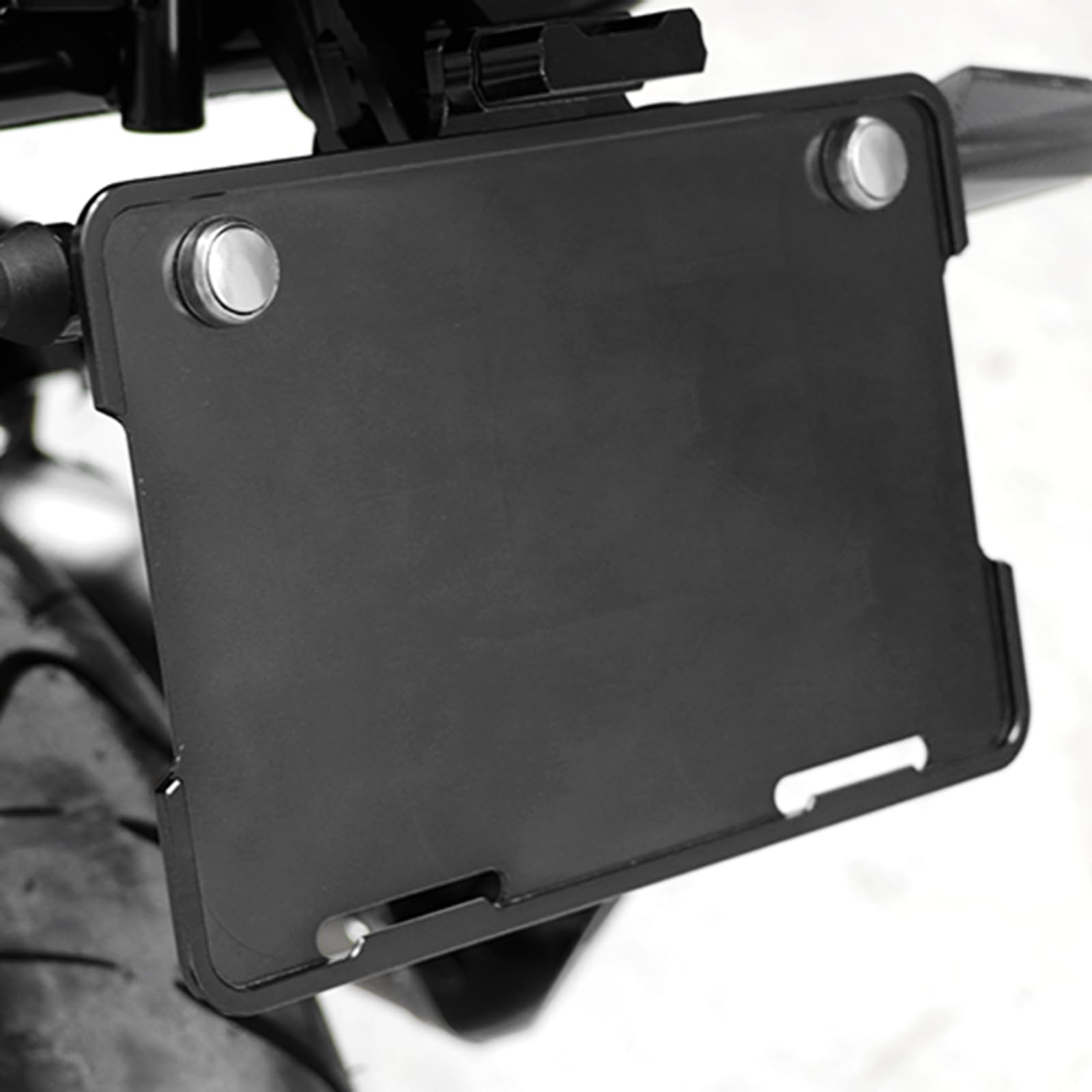 Plaque Immatriculation Moto Cadre De Plaque D'Immatriculation En Aluminium Noir Pour Moto - Universel - Dimensions ~23,7x17,2 Cm - Léger Et Antirouille Plaque Immatriculation Moto Cadre De Plaque D'Immatriculation En Aluminium Noir Pour Moto - Universel - Dimensions ~23,7x17,2 Cm - Léger Et Antirouille