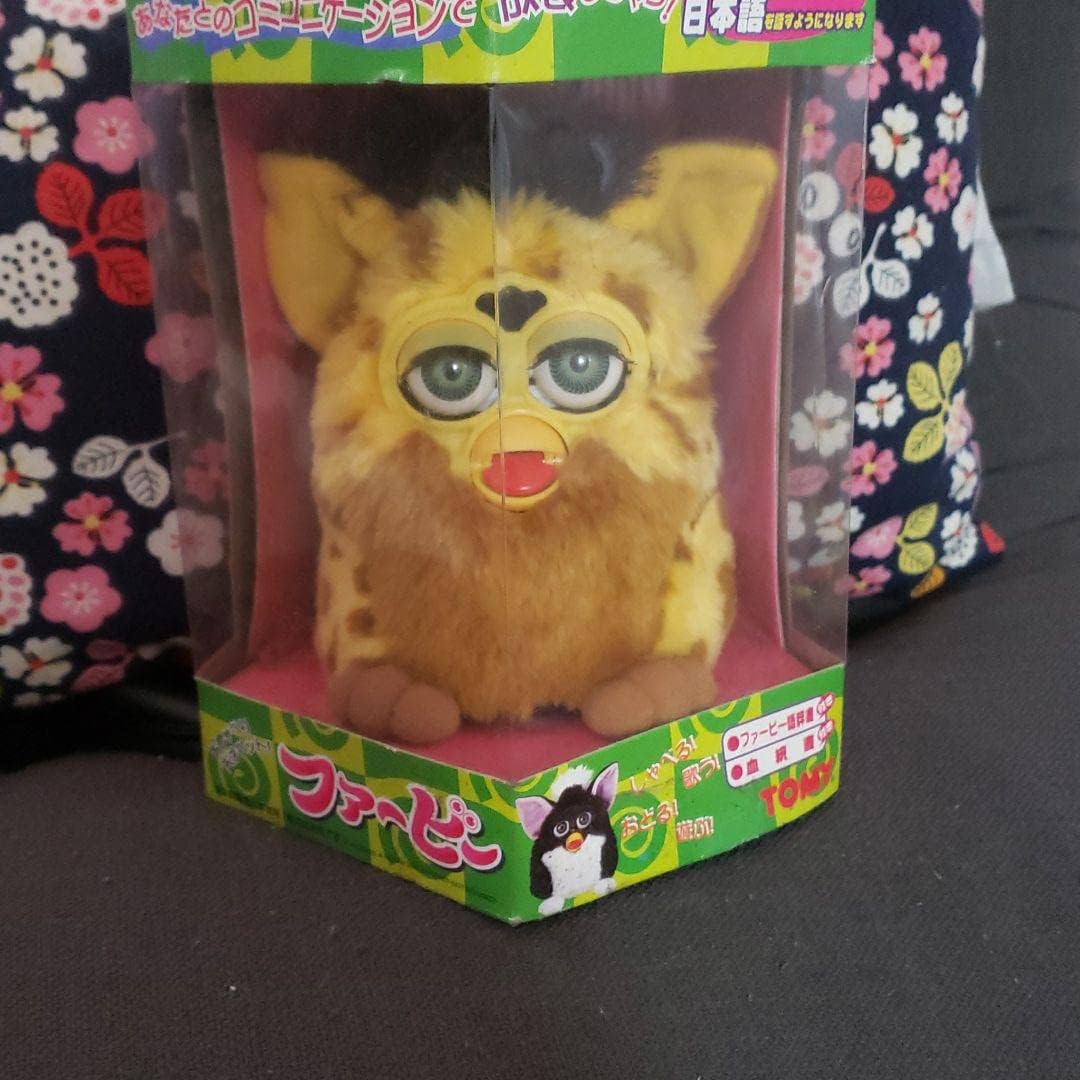希少　初代ファービー Furby 日本語　豹柄　黒豹　付属品完備　動作確認済み 希少 初代ファービー Furby 日本語 豹柄 黒豹 付属品完備 動作確認済み