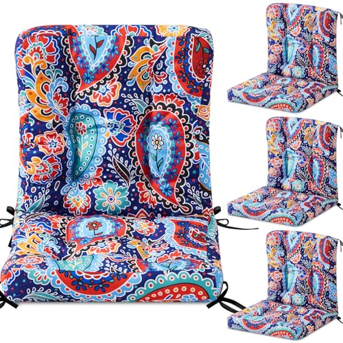 Hoteam 4 Set Outdoor Patio Chair Cushions 20 x 42 in Deep Seat Waterproof Patio Cushions Set for...