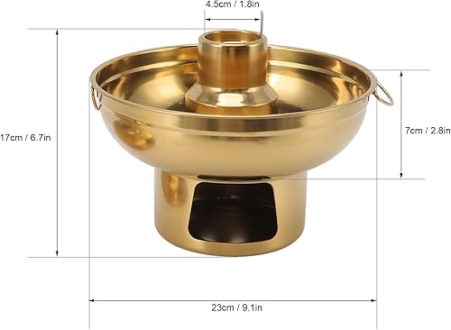 Miniatura 4 de Olla caliente de acero inoxidable olla portátil de carbón caliente olla de acero inoxidable pequeña olla de hielo seco para una persona Olla