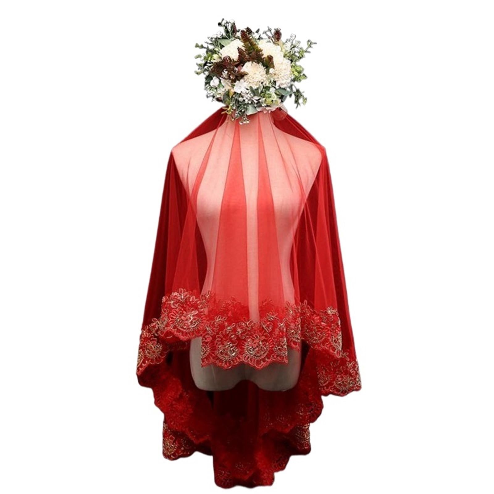 AMZBNEIDI Tulle Short Bridal Veil