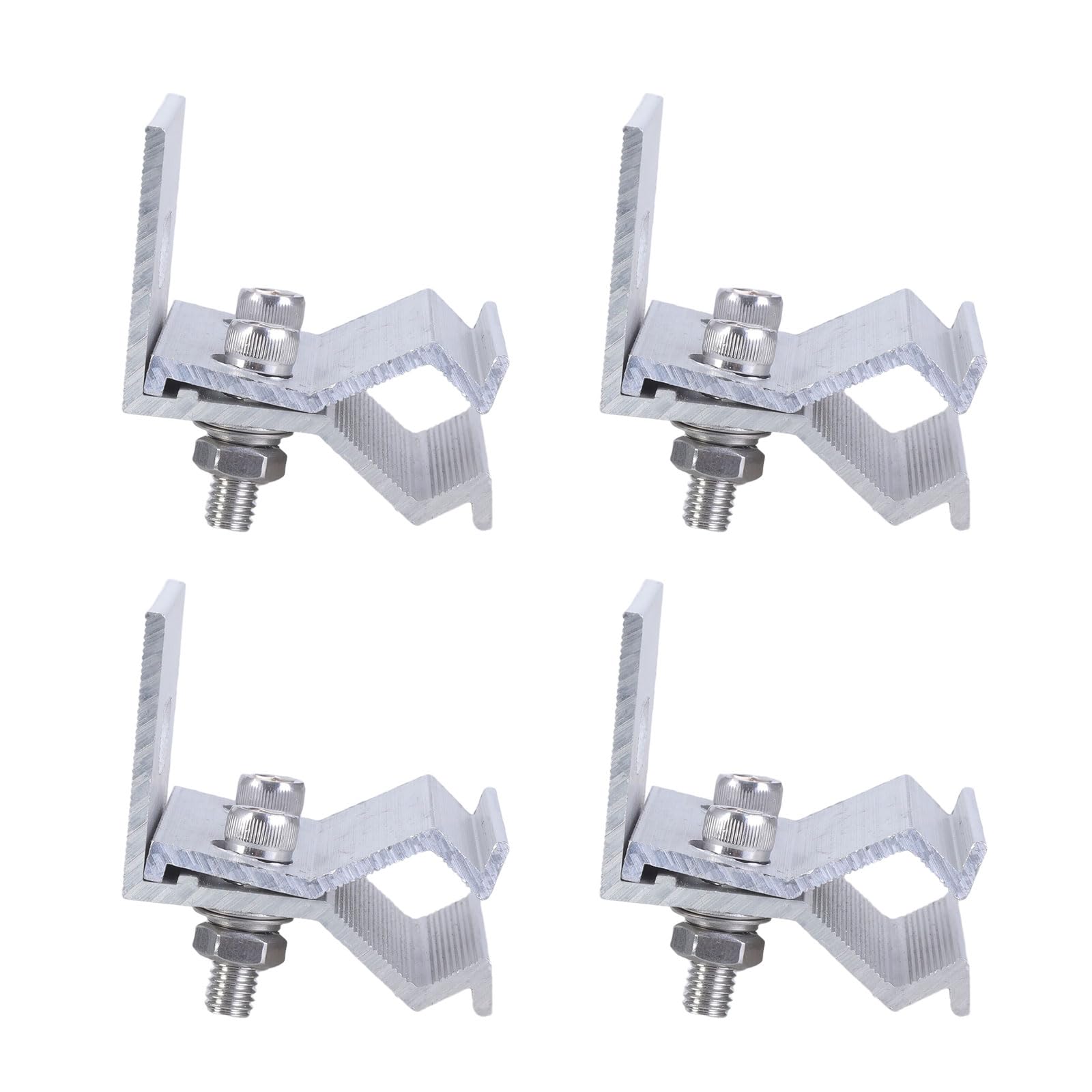 Aluminium Standing Seam Clamps Portable Accessory for Fixing Solar Structures on Folded Sheet Metal Roofs 4Pieces Solars Fixing Clamp