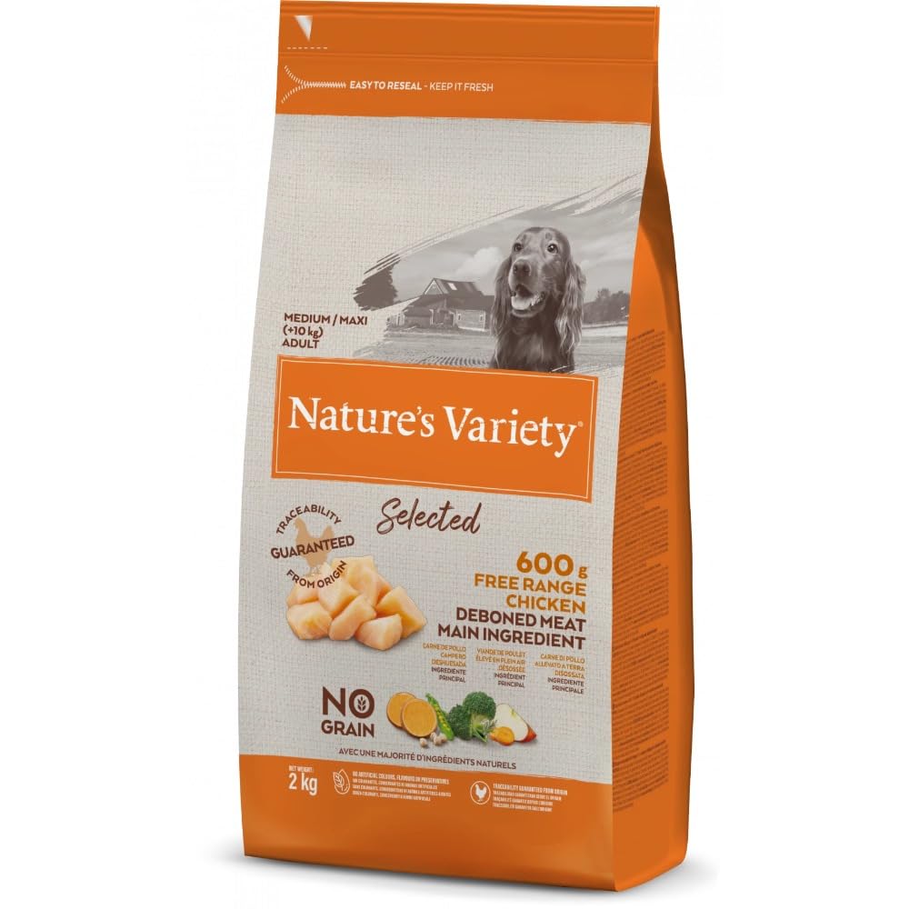 Nature's Variety Selected Complete Dry Food for Medium & Maxi Dogs with Free Range Chicken - 2 Kg