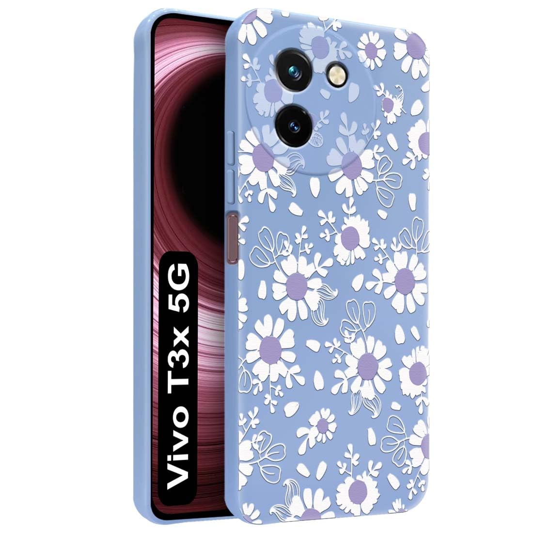 Nainz Soft Mobile Back Cover for Vivo T3x 5G (Silicone_Blue) (B0D3TYBQ2G) Amazon Price History, Amazon Price Tracker