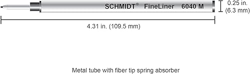 Miniatura 5 de SCHMIDT 6040 Fineliner con recambio de resorte 0.039 in, punta azul, paquete de 2 ampollas (SC58118)