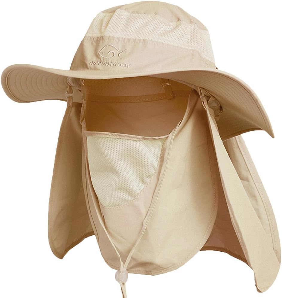 DDYOUTDOOR™ 07-281 Fashion Summer Outdoor Sun Protection Fishing Cap Neck Face Flap Hat Wide Brim